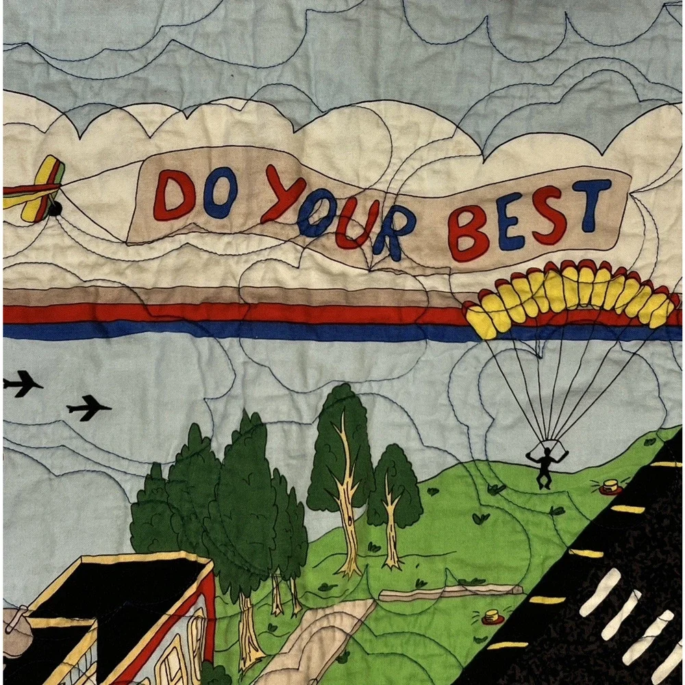 Handmade Quilt Child's Room Airport Planes Cars 48